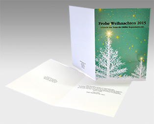 Weihnachtskarte «weisser Wald» 