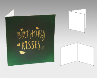Geburtstagskarte «Kisses Blau» 
