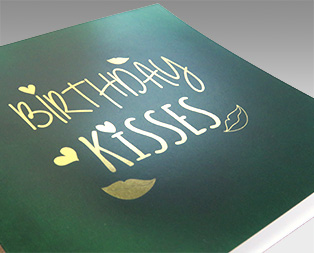 Geburtstagskarte «Kisses Blau» 