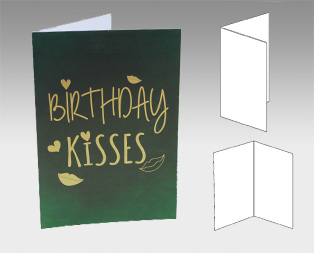 Geburtstagskarte «Kisses Grün» 