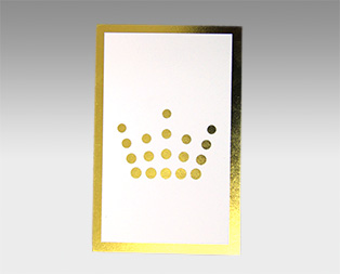 Visitenkarte Hochformat Gold 2 