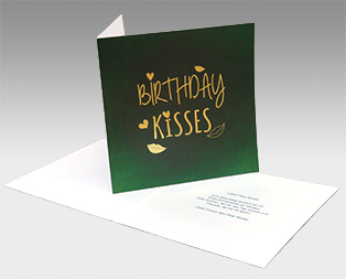 Geburtstagskarte «Kisses Blau»