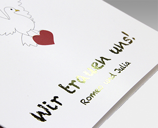 Hochzeitskarte «Taube»